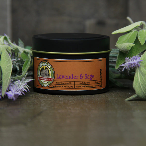 Lavender & Sage 3oz Tin Candle