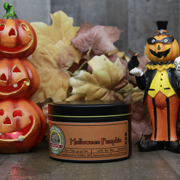 Halloween Pumpkin 6oz Tin Candle