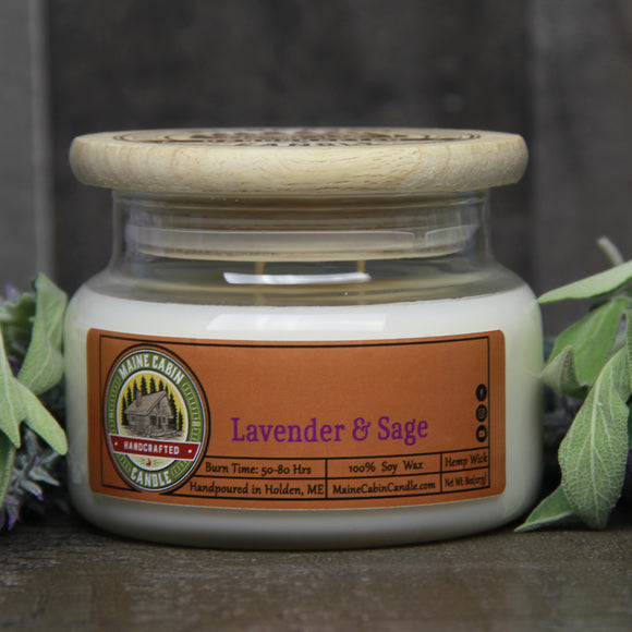 Lavender & Sage 8oz Premium Glass Jar Candle