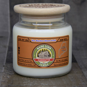 Bar Harbor Shore Path 16oz  Premium Glass Jar Candle