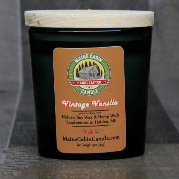 Vintage Vanilla 5oz Oval Glass Jar Candle