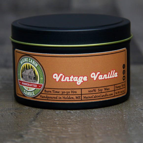 Vintage Vanilla 6oz Tin Candle