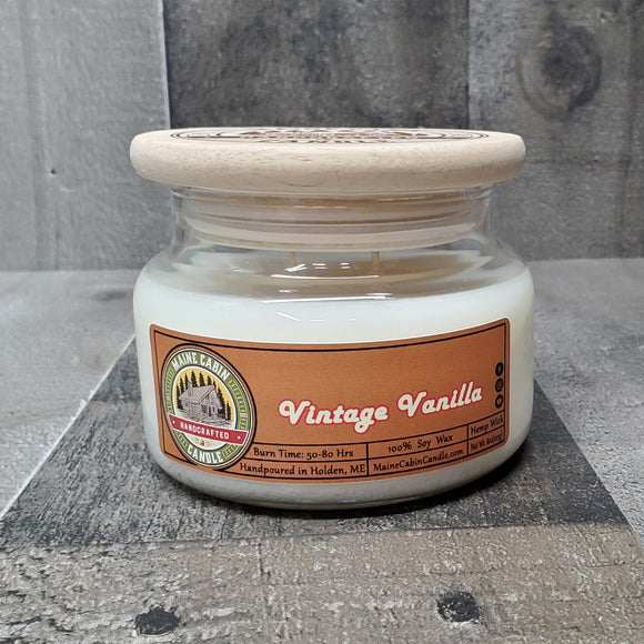 Vintage Vanilla 8oz Premium Glass Jar Candle