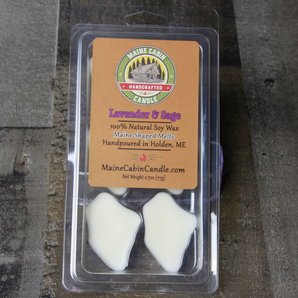 Maine Shaped Lavender & Sage Soy Wax Melts